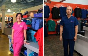 Image of Sunshine Medical owners dressed in scrubs 